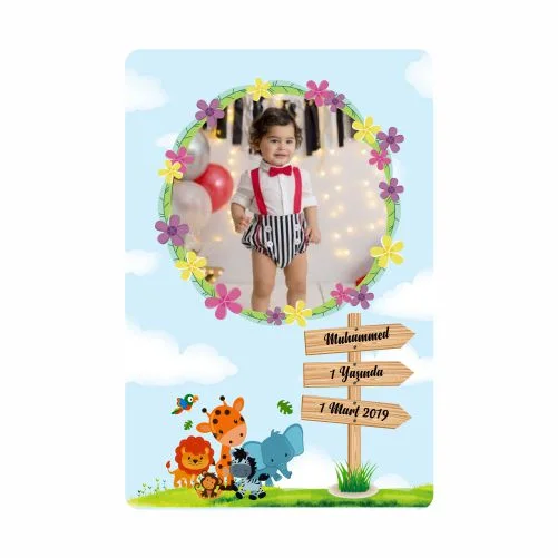 Safari Temalı Doğum Günü Magneti